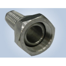 Metric Female 74 Degree Cone Seat Swaged Hose Fittings Replace Parker Fittings and Eaton Fittings